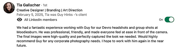 HEADSHOT TESTIMONIAL