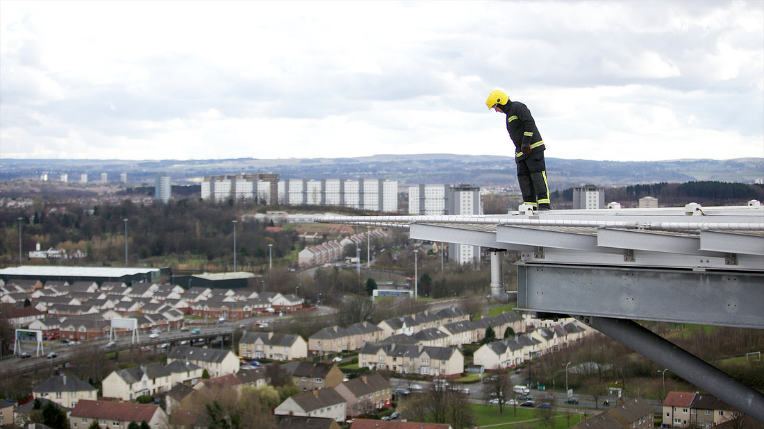 First Helicopter lands on New South Glasgow Hospital's Helipad.