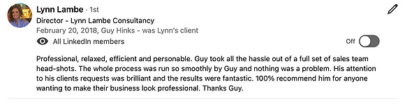 HEADSHOT TESTIMONIAL